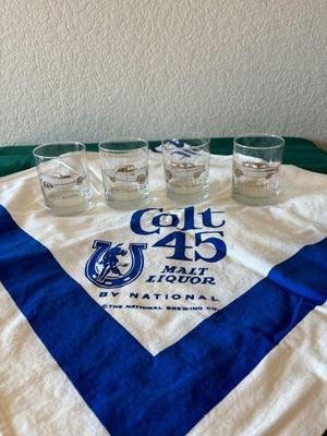 Vintage gold etched car drinking glasses and more