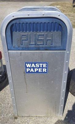 Outdoor aluminum waste basket