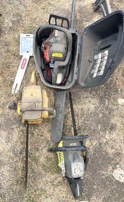Lot of chainsaws
