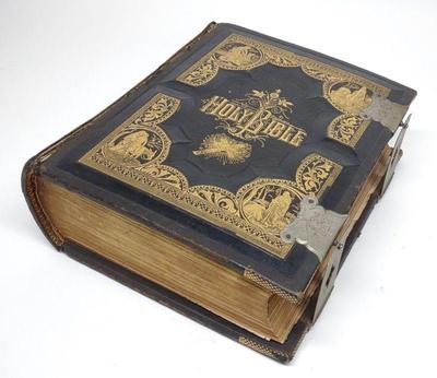 Antique Self Pronouncing Holy Bible Combination Ed