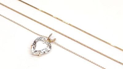 (3) 14K & 10K Gold Necklace Chains & Pendant