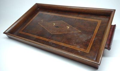 Art Deco Inlaid Wood & Bakelite Serving Tray