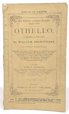 1876 Othello William Shakespeare De Witts Playbill