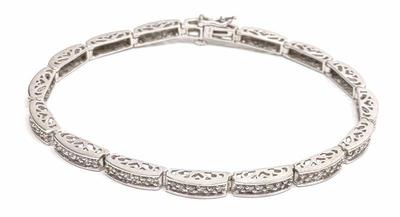 Sale Photo Thumbnail #80: 10K White Gold & Diamond Tennis Bracelet (7" long)