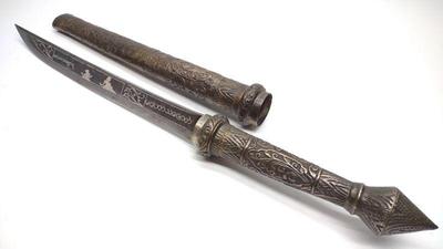 Antique Burmese DHA Dagger & Scabbard