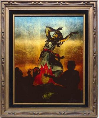 Count Agazzi Original Reverse Glass Painting