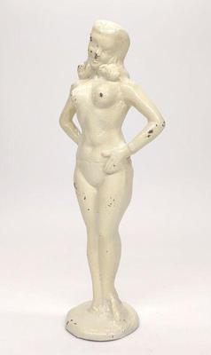 Art Deco Cast Iron Nude Woman Sculpture / Doorstop