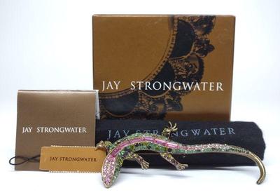 Jay Strongwater Salamander Brooch