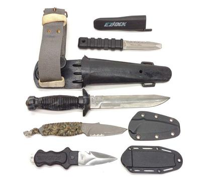 4 Dive & Tactical Knives (Soviet Russian, Etc.)
