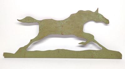 Vintage Metal Horse Plaque