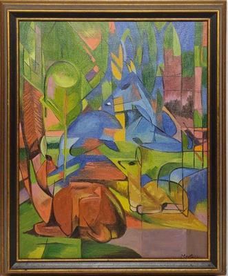 After Franz Marc - Deer In The Forest Painting