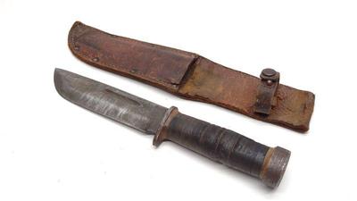 WW2 US Army Cattaraugus 2250 Combat Knife & Sheath