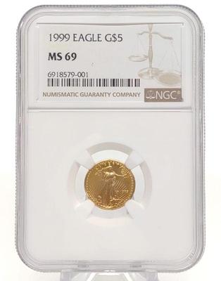 1999 $5 Gold Eagle Coin NGC MS69