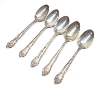 5 pc Sterling Silver Demitasse Spoon Set