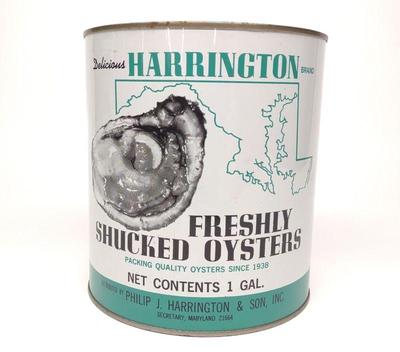 Harrington 1 Gallon Oyster Can Secretary, MD