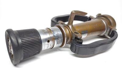 Vintage Akron PDQ Imperial Brass Fire Nozzle