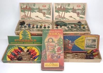 (5) Boxes Of Vintage Christmas Mazda Lamps