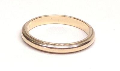 Vintage 14K Yellow Gold Wedding Band Ring Sz 5.25