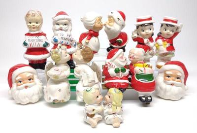 7 Pr of Vtg Japan Christmas Salt & Pepper Shakers