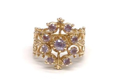14K Gold Topaz Cocktail Ring (sz 7.75)