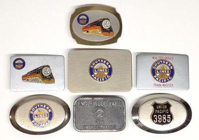 (7) Southern Pacific Railroad Belt Buckles