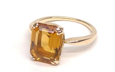 14K Yellow Gold Citrine Ring (sz 6.25)
