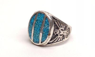 Turquoise & Sterling Silver Thunderbird Ring