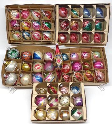 (61) Vintage Glass Figural Christmas Ornaments