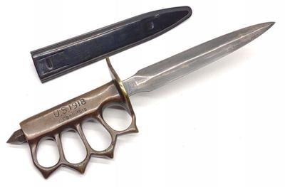 WWI US Army 1918 LF&C Trench Knife & Scabbard
