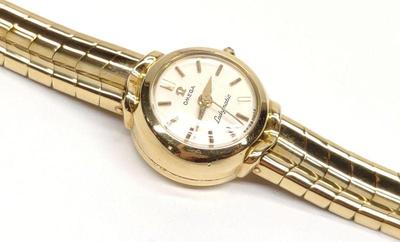18K Gold Omega Ladymatic Ladies Wrist Watch
