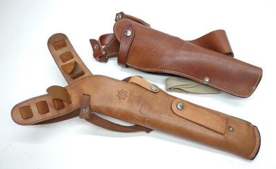 (2) Smith Wesson & Bianchi Large Leather Holsters