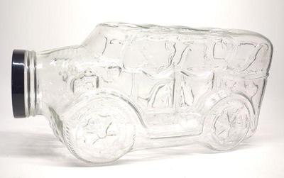 Large Glass Car Shaped Countertop Advertising Jar