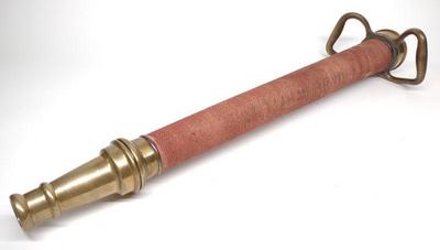 Vintage 30" Large Red Wrapped Fire Nozzle