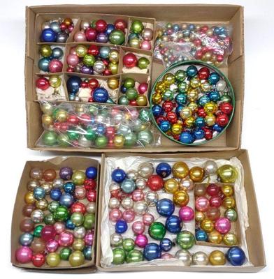 Lot Of Vintage Miniature Glass Christmas Ornaments