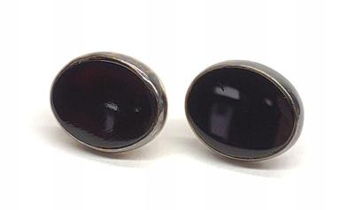Pair of 14K Gold & Onyx Stud Earrings