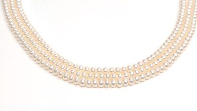 14K AAA Akoya 5mm Triple Strand Pearl Necklace