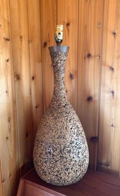 MCM cork table lamp