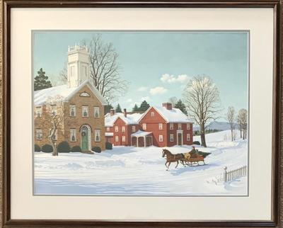 C. J.  Sternberg print of Worthington Ridge, Berlin, Ct.