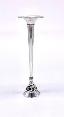 Sale Photo Thumbnail #14: Mid-century L Paglia sterling Bud vase,, 7  1/4” ht.