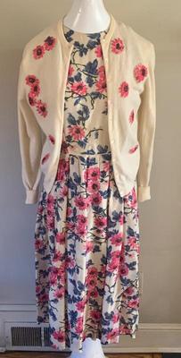 Silk dress and sweater