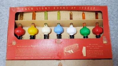 Vintage royalite bubble lamp christmas lights