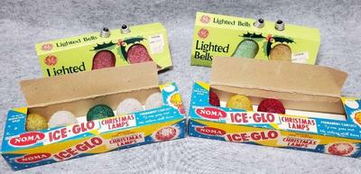 Sale Photo Thumbnail #55: Vintage noma ice glo and bell christmas light bulbs