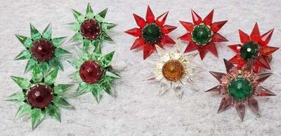 9 mid century matchless wonder star crystal christmas bulbs