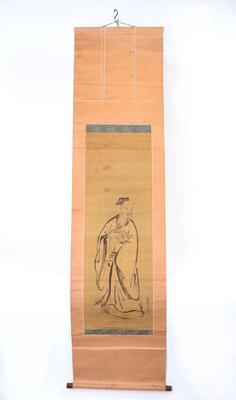 Lot 433 19th century painted kakemono japanese scroll