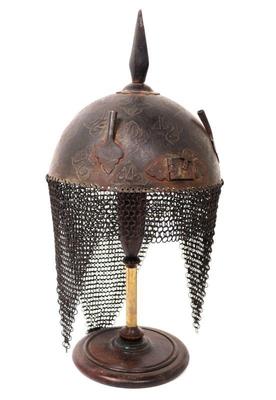 Lot 175 indo persian khula khud helmet 19th c.