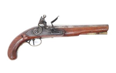 Lot 147 london flintlock pistol by h nock
