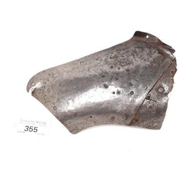 Lot 187 european armour helmet cheek plate 16th c.