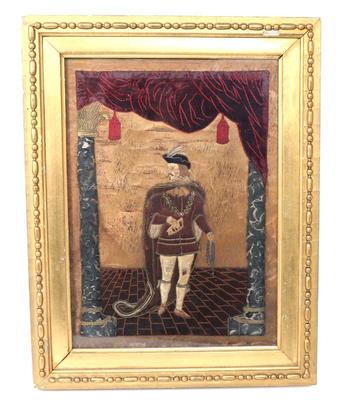 Lot 292 spanish or italian metal thread bead textile, 16th 18th c.