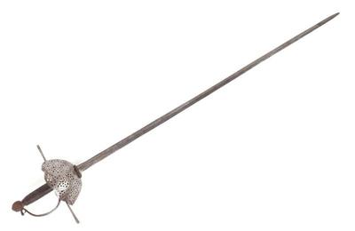 Lot 25 pierced cup hilt rapier 17th c.