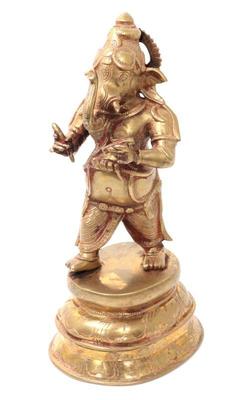 Lot 350 lord ganesha gilt bronze statue